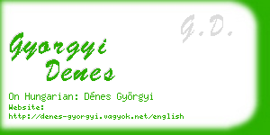 gyorgyi denes business card